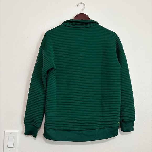 Women New Balance XS Green Waffle Ribbed Texture Dri Fit Zip Up Athletic Jacket - Picture 5 of 9